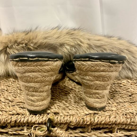 Born Drilles Verano Espadrille Chunky Platform Wedge Floral Sandal Leather Sz 8 - Picture 8 of 9